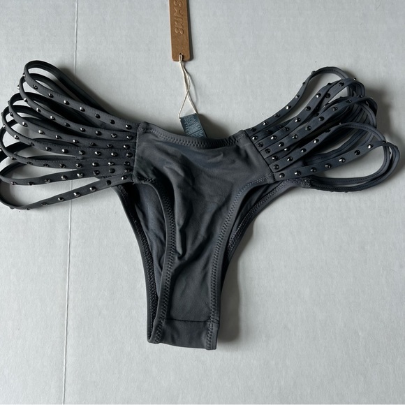 *SOLD C* NWT SKIMS Ruched bikini top Rhinestone strappy bikini bottom small - Picture 11 of 15